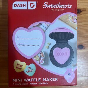 DASH x Sweethearts® Mini Waffle Maker - 4” Waffle, Heart Shaped Waffle, Nonstick